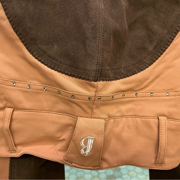 B Vertigo Women's Rachel Rhinestone Full Seat Breeches - High Waist - Picture 4 of 9